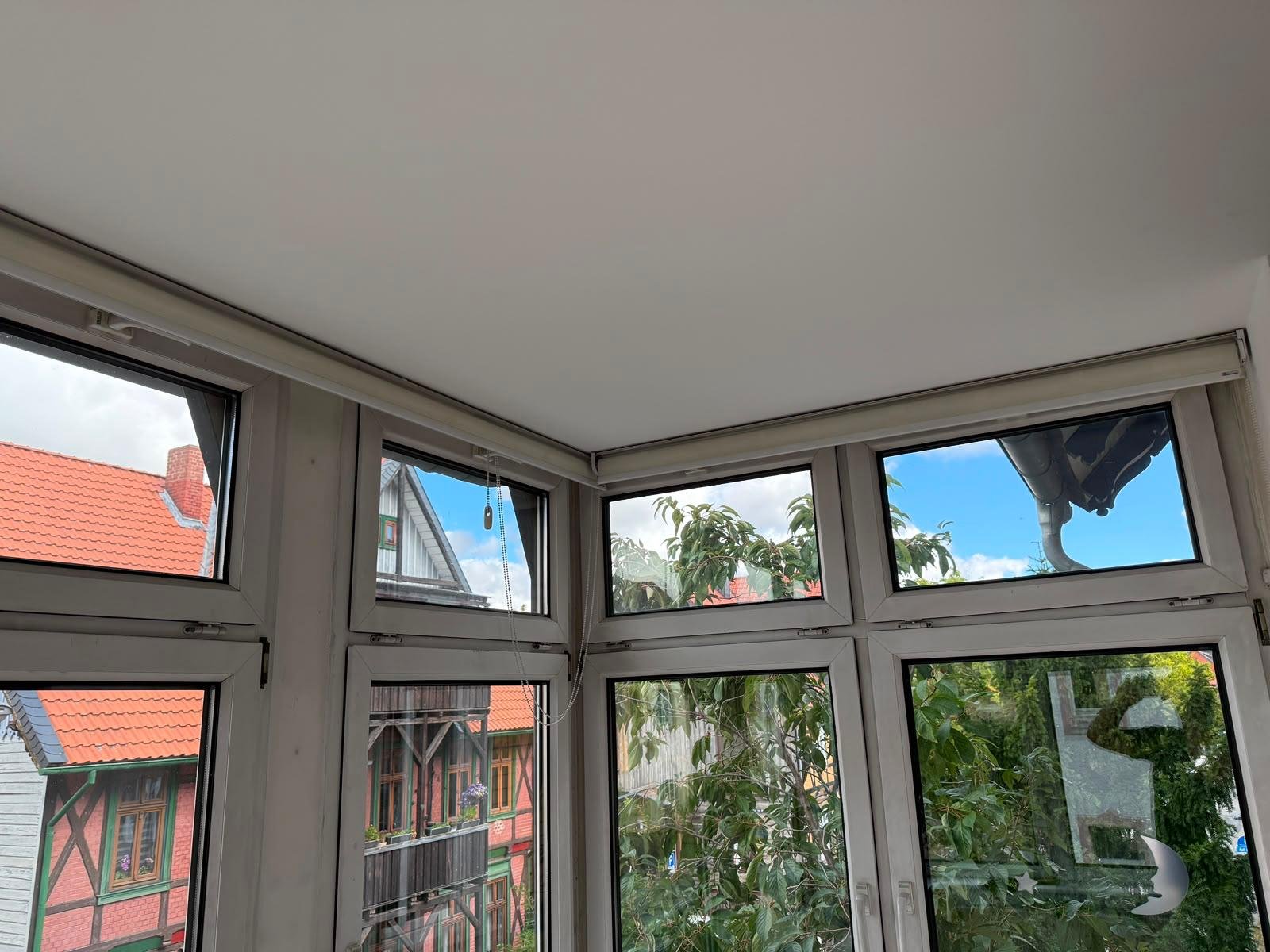 Gereinigte Fensterfront